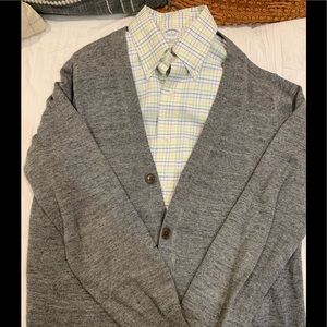 J Crew Grey cotton cardigan size S